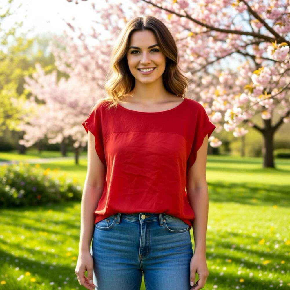 New MNG T-Shirt Womens Medium Red Satin/Jersey Soft Stretch Lightweight Casual